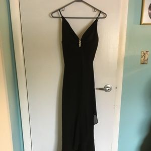 Black chiffony gown